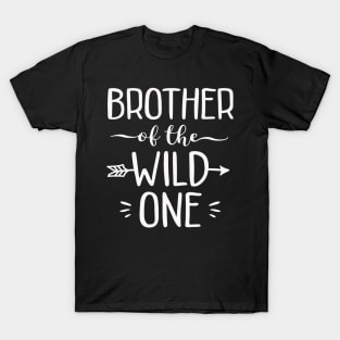 Brother Of The Wild One Shirt Funny 1St Birthday Safari Gift T-Shirt